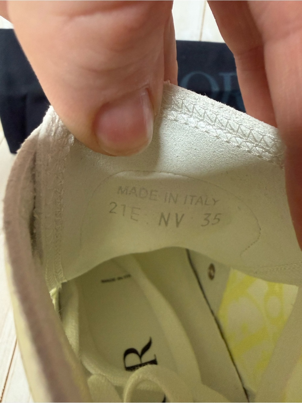 Christian Dior B23 Technical Canvas Oblique High-Top Sneaker Yellow Sz 35 / 5 - Picture 13 of 14